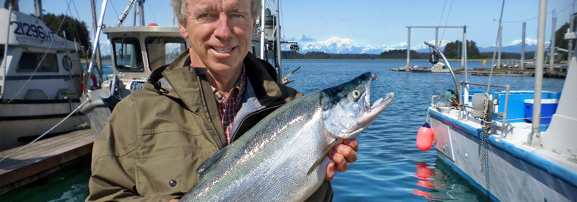 Duke with Salmon